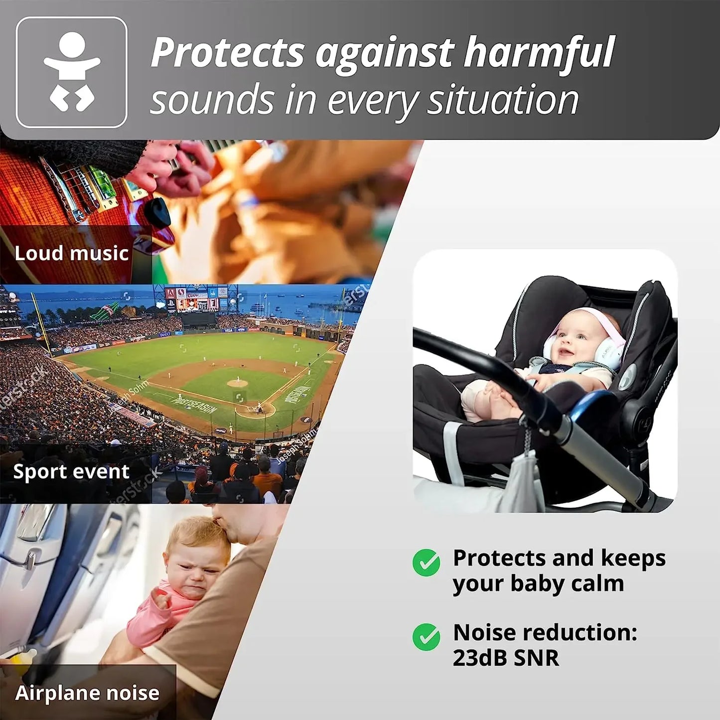 Baby Ear Protection for Babies and Toddlers Noise Reduction Earmuffs Baby
